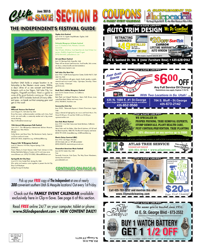 Clip-N-Save June 2015 PDF, Southern Utah Coupons