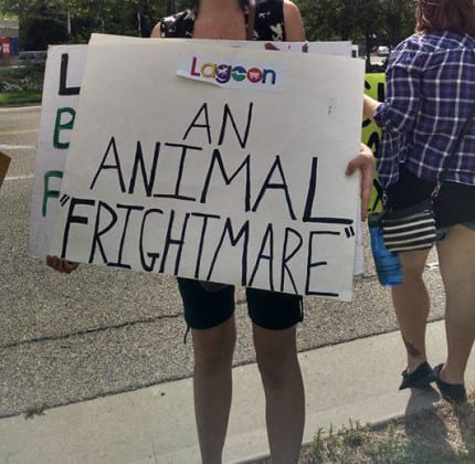Lagoon Park protest animal activists Utah