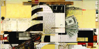 Jonathan Talbot teaches collage technique workshop at SUU Jonathan Talbot collage workshop