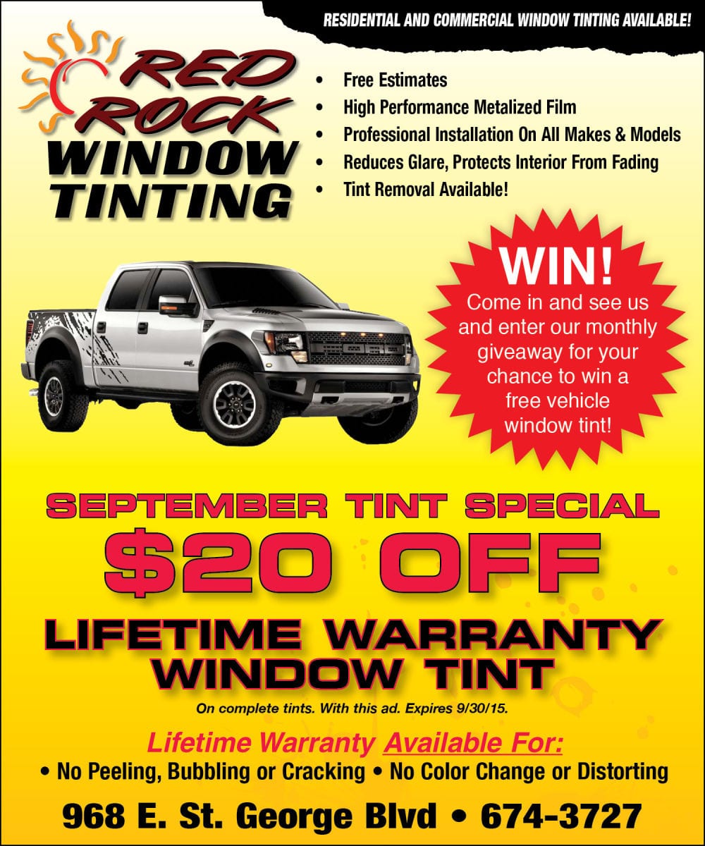 20 Off Window Tint At Red Rock Window Tinting