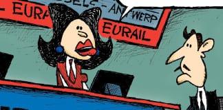 CARTOON: ‘Throw Terrorist From the Train’ Cartoon Americans terrorist train