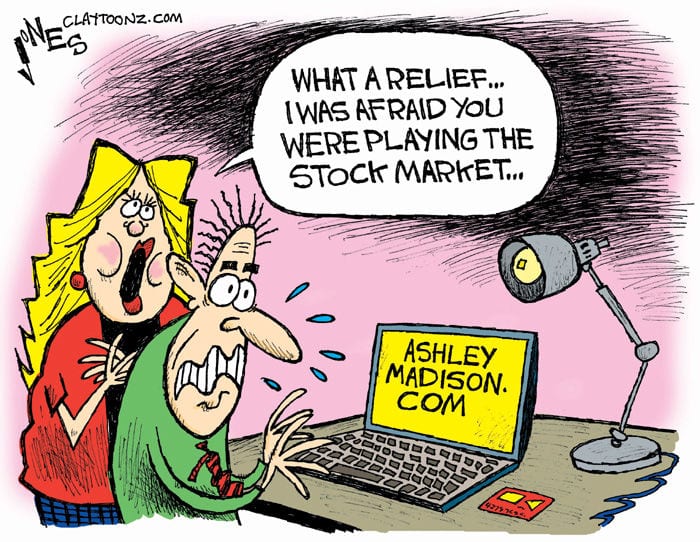 Stock market panic Ashley Madison