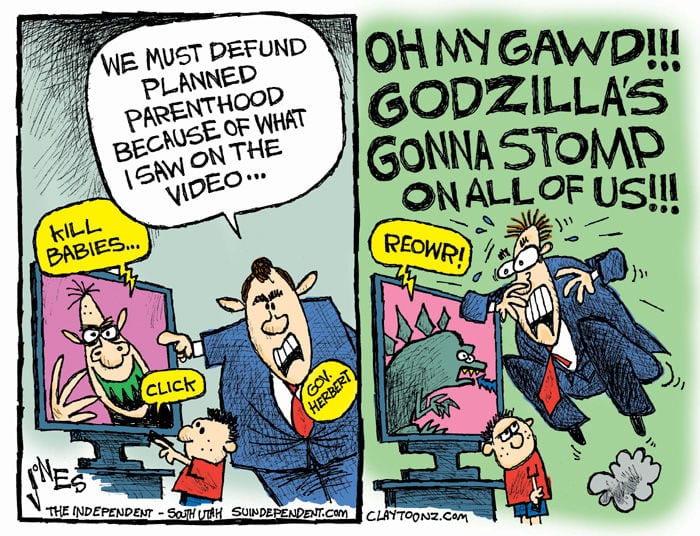 cartoon Utah Planned Parenthood funding