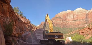 Recent Zion National Park rockfall will keep road closed through weekend Zion National Park rockfall road closed