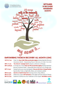 Recovery Awareness Month my name is campaign poster