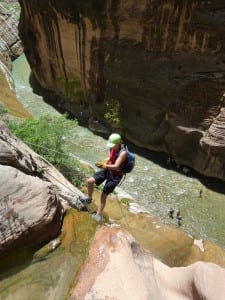 Bo Beck rock climbing canyoneering