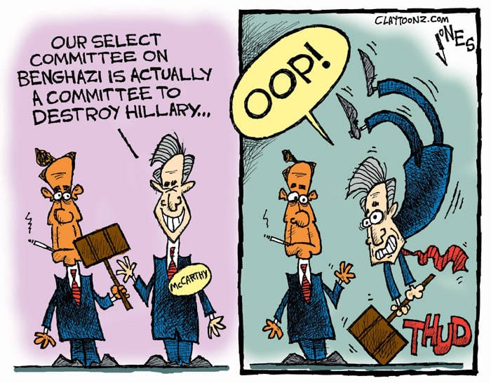 cartoon Kevin McCarthy Benghazi Hillary Clinton