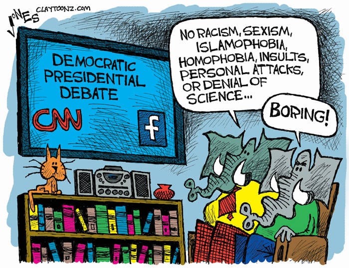 contrast Democratic Republican debate