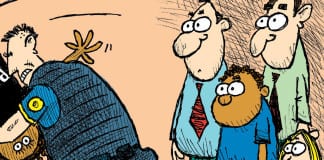 CARTOON: ‘Slamming the Public’s Trust’ Ben Fields body slamming student