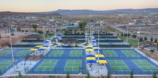 Fields at Little Valley pickleball complex adds 12 courts, hosts 2016 USAPA tournament Little Valley pickleball courts St. George