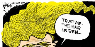 CARTOON: ‘Trump’s Real Hair’ Donald Trump racist