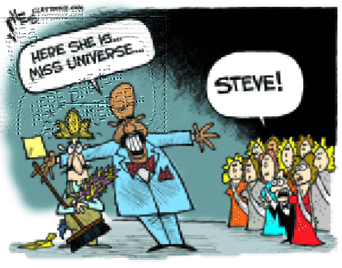 Cartoon Steve Harvey Miss Universe