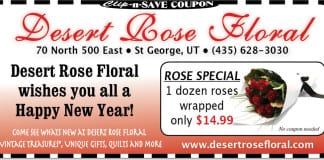 St. George Utah Florist: $14.99 rose special at Desert Rose Floral in January St. George Utah Florist