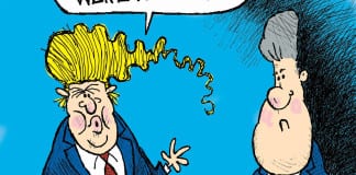 CARTOON: ‘Pantless Pot, Meet Pantless Kettle’ Donald Trump attack Bill Clinton's philandering