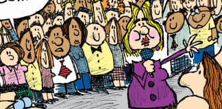 CARTOON: ‘Hillary on Bernie’s Record’ Hillary Clinton Bernie Sanders' record