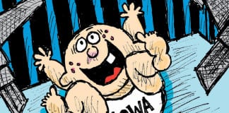 CARTOON: “Gun Baby” cartoon Claytoonz Clay Jones Gun Baby