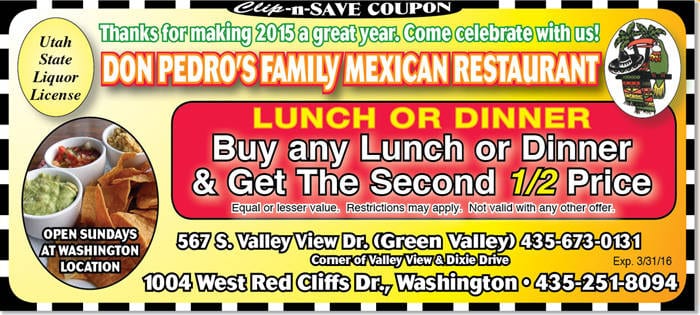 Mexican restaurant coupon St. George