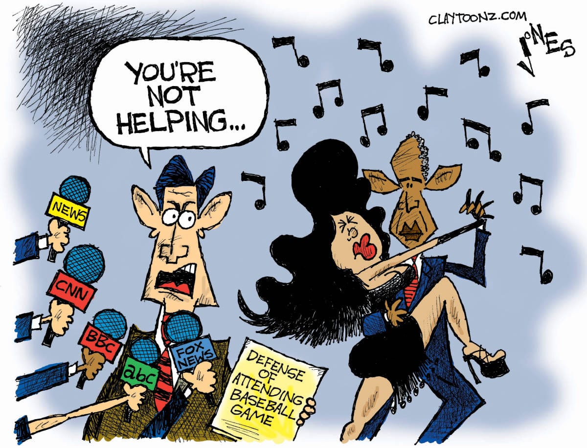 political cartoon Obama tango