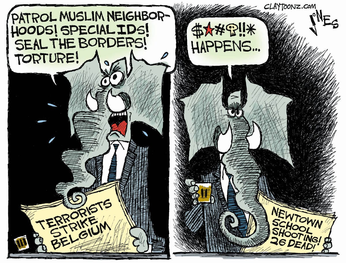 political cartoon Brussels bombing