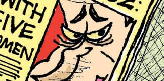 political cartoon Ted Cruz sex scandal