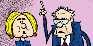 CARTOON: “An Intelligent Debate?” political cartoon Democratic debate