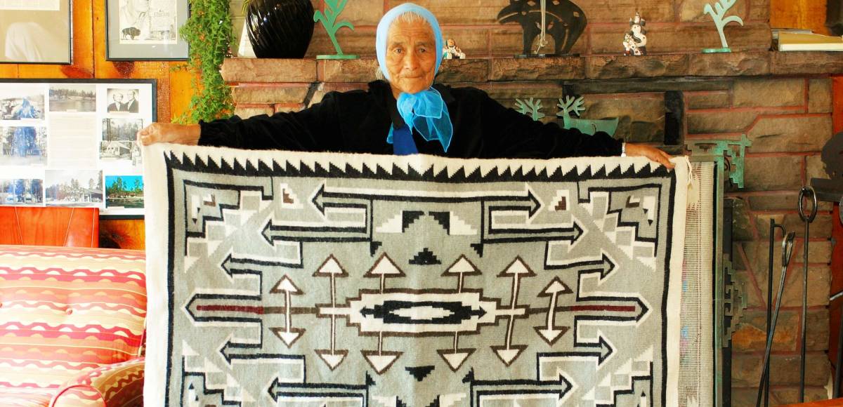 Navajo rugs John Rich Jr.Silver Reef Museum