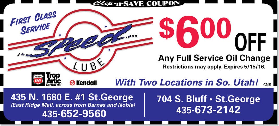 Oil Change Coupon St. George