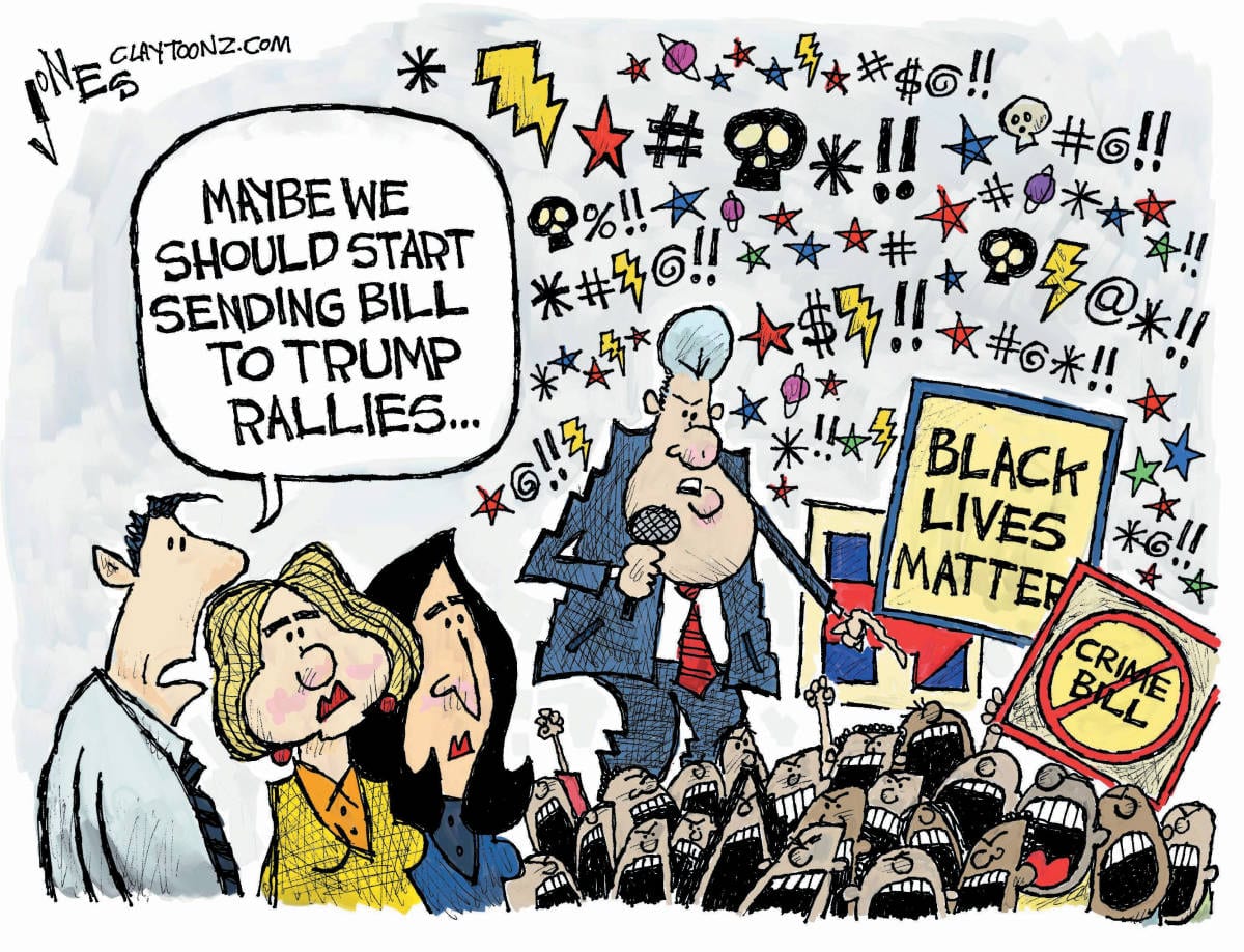 Bill Clinton Black Lives Matter political cartoon