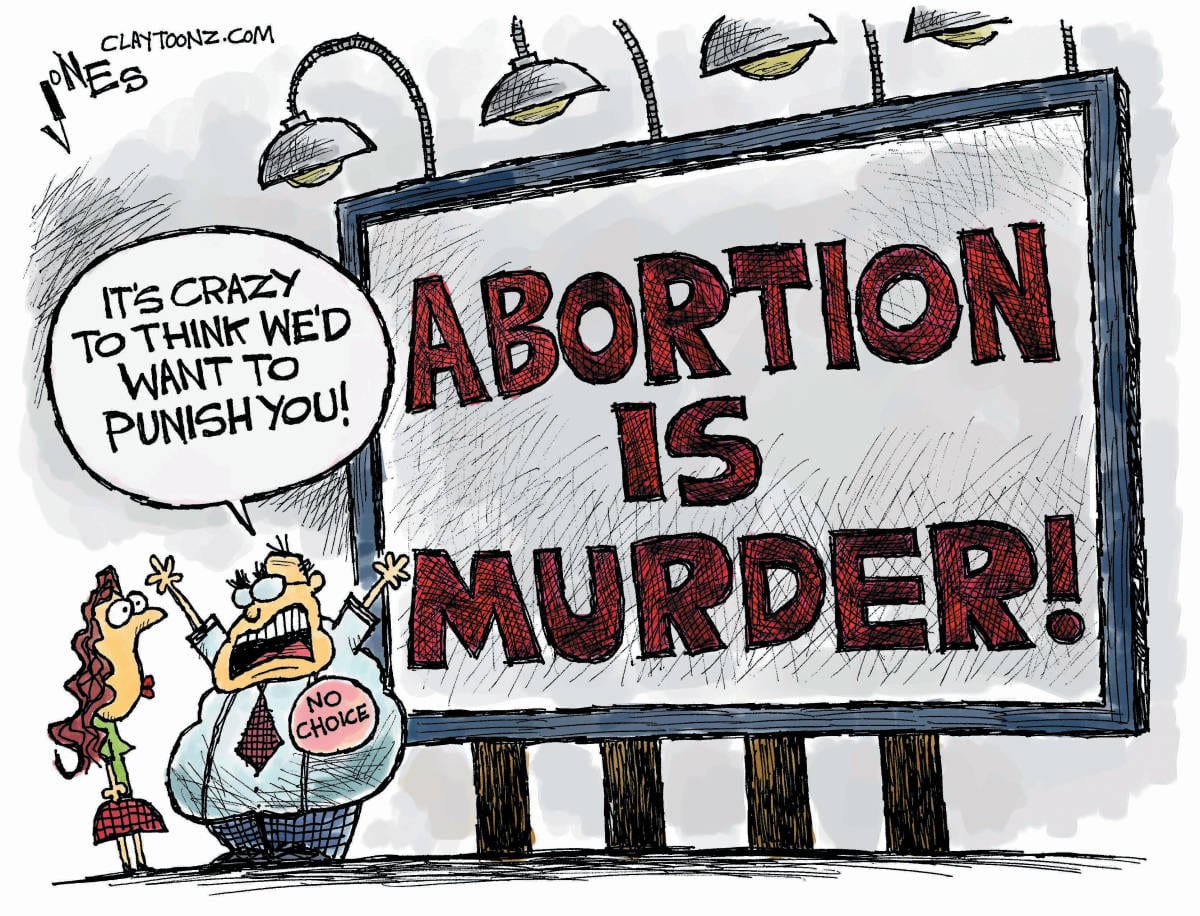 political cartoon abortion is murder