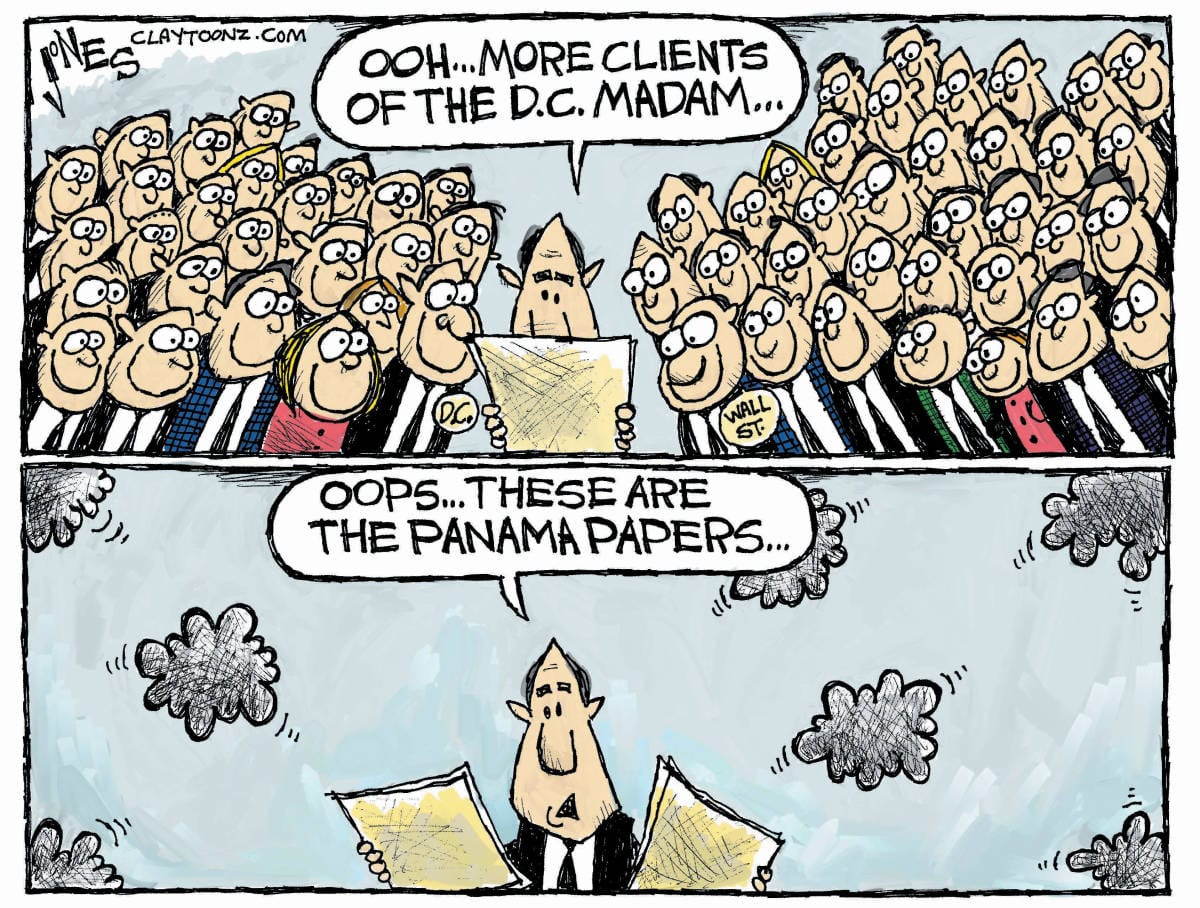 Panama Papers political cartoon
