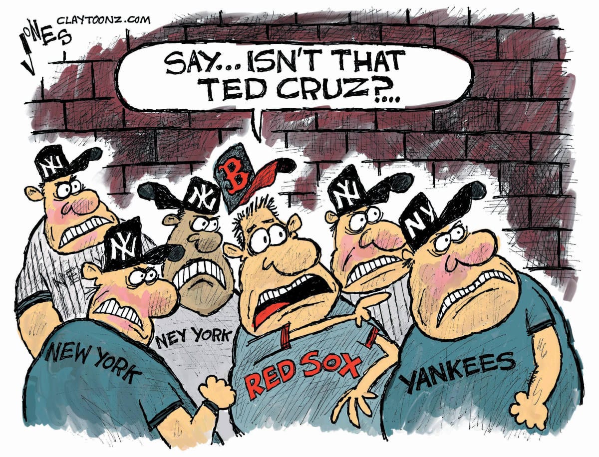 political cartoon Ted Cruz New York values