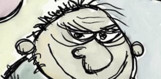 political cartoon Ted Cruz bathroom
