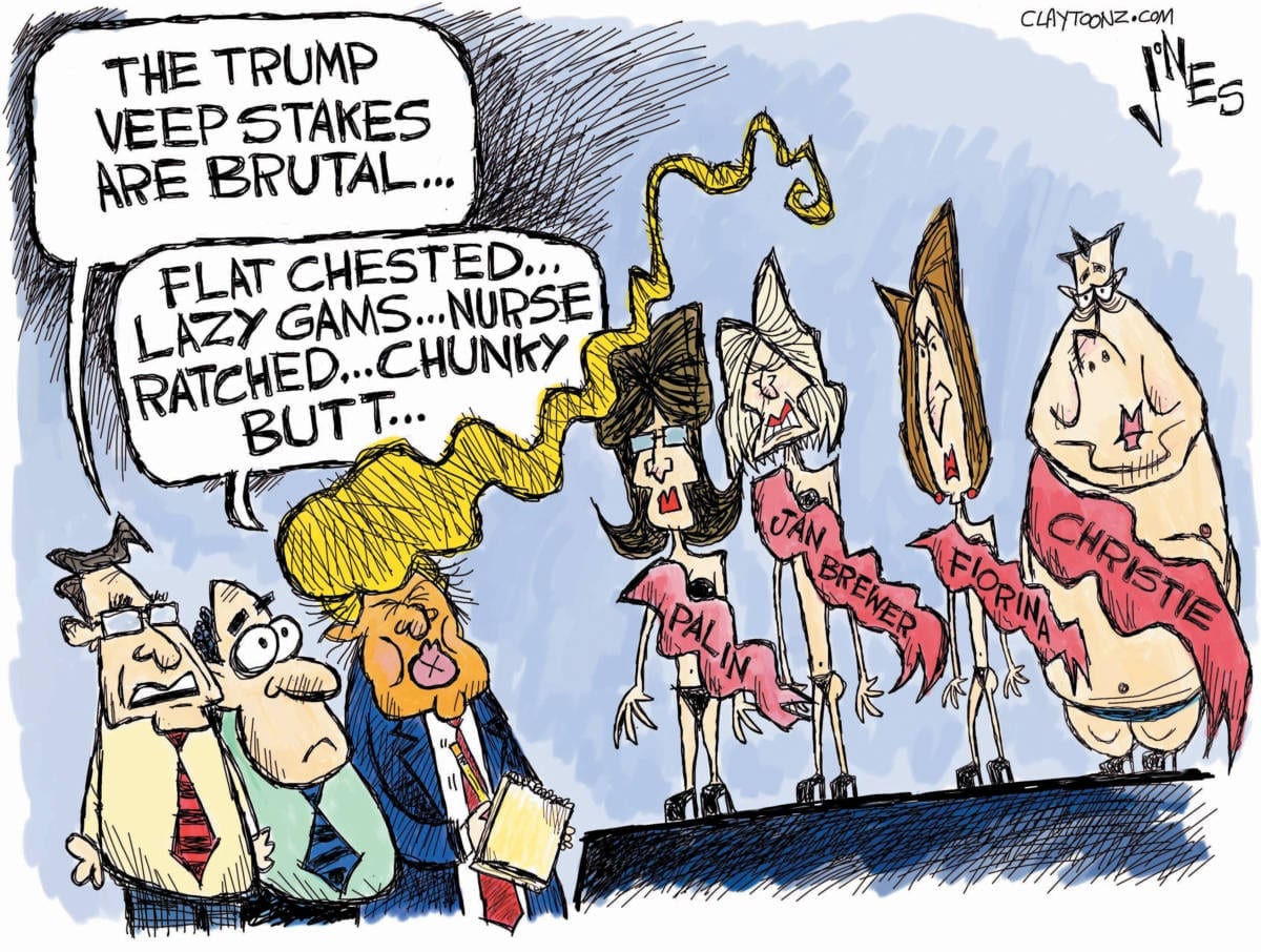 Donald Trump vice president political cartoon