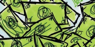 CARTOON: “Show Me The Money … Or Not” Donald Trump taxes political cartoon