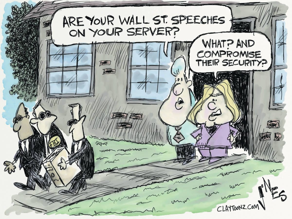 Hillary Clinton Wall Street political cartoon