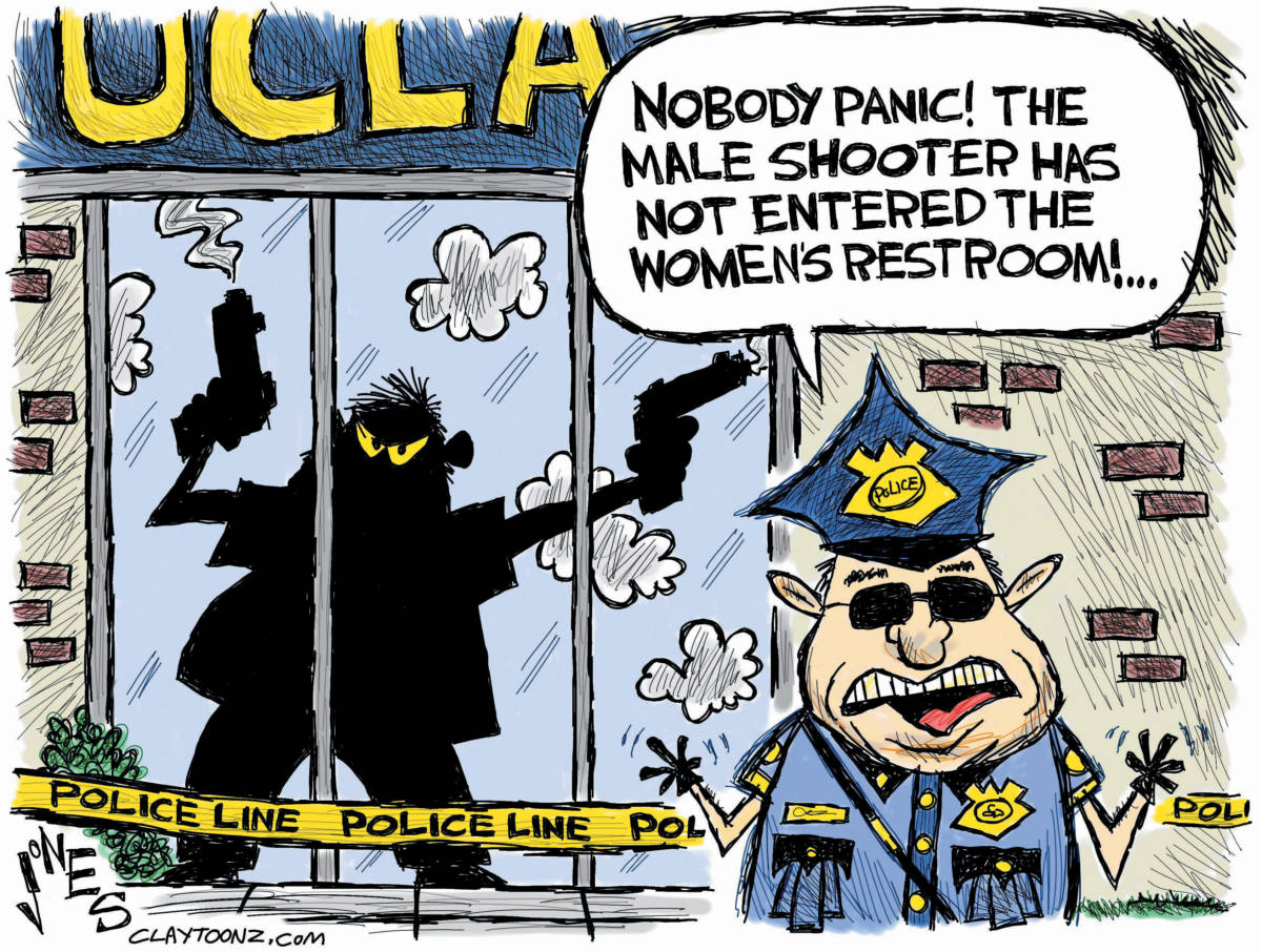 UCLA shooting political cartoon
