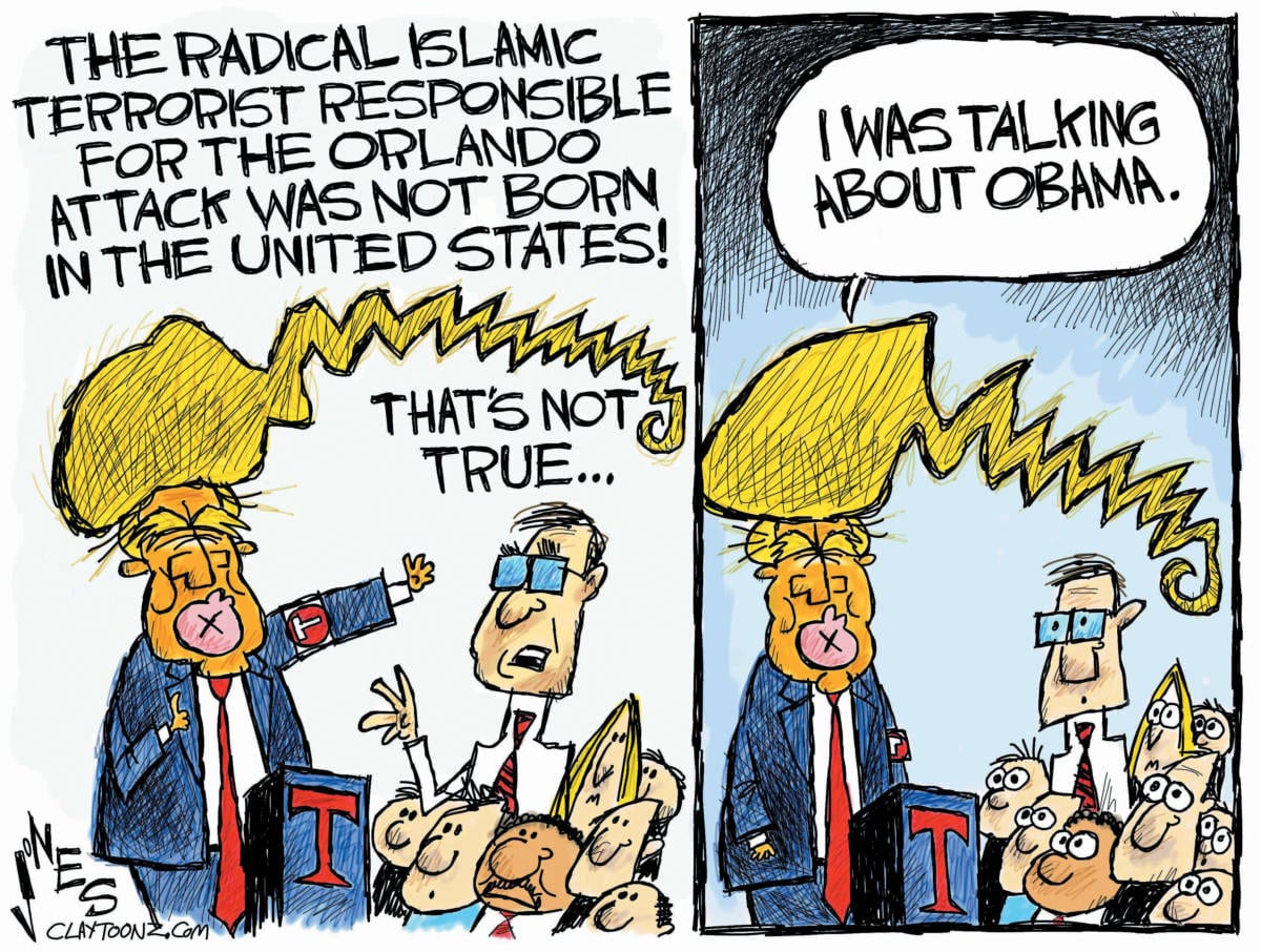 Donald Trump Orlando political cartoon