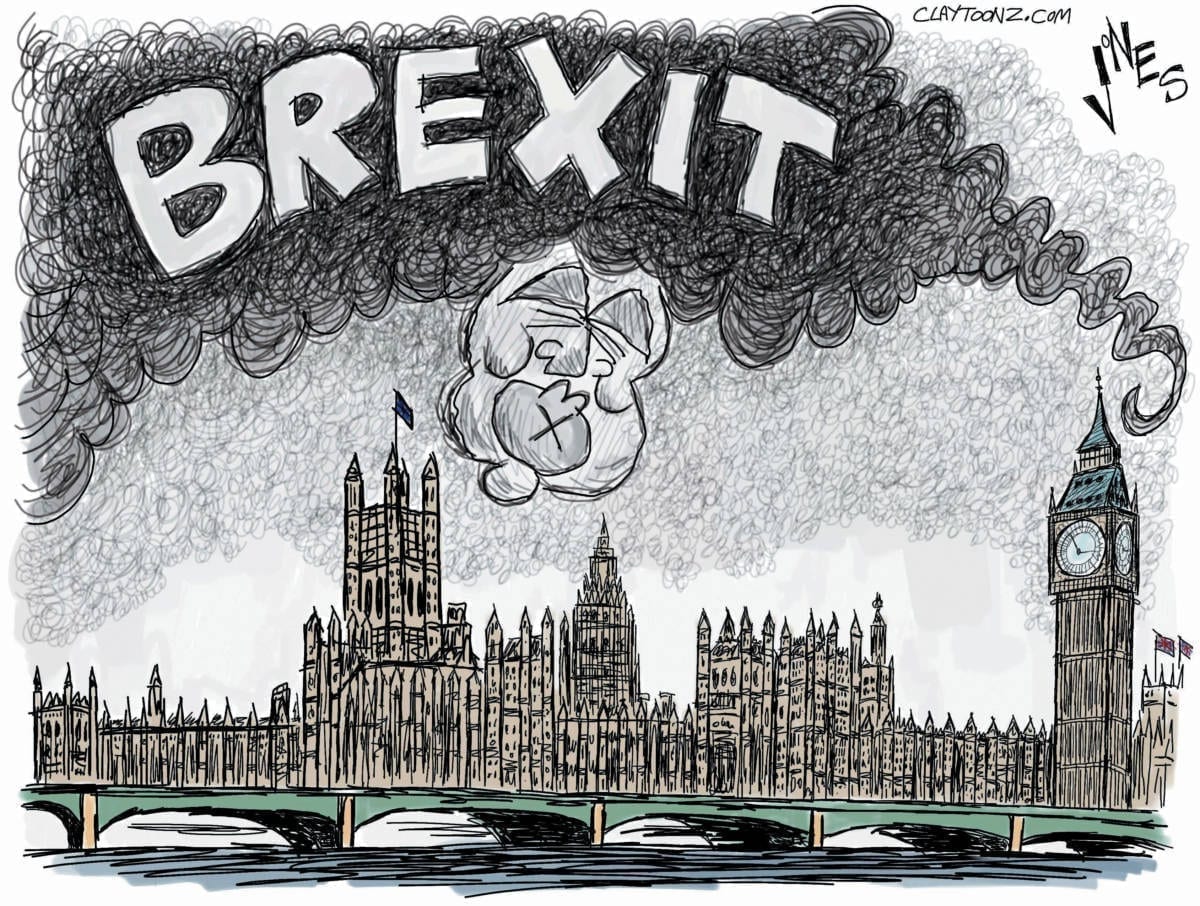 Brexit United Kingdom political cartoon