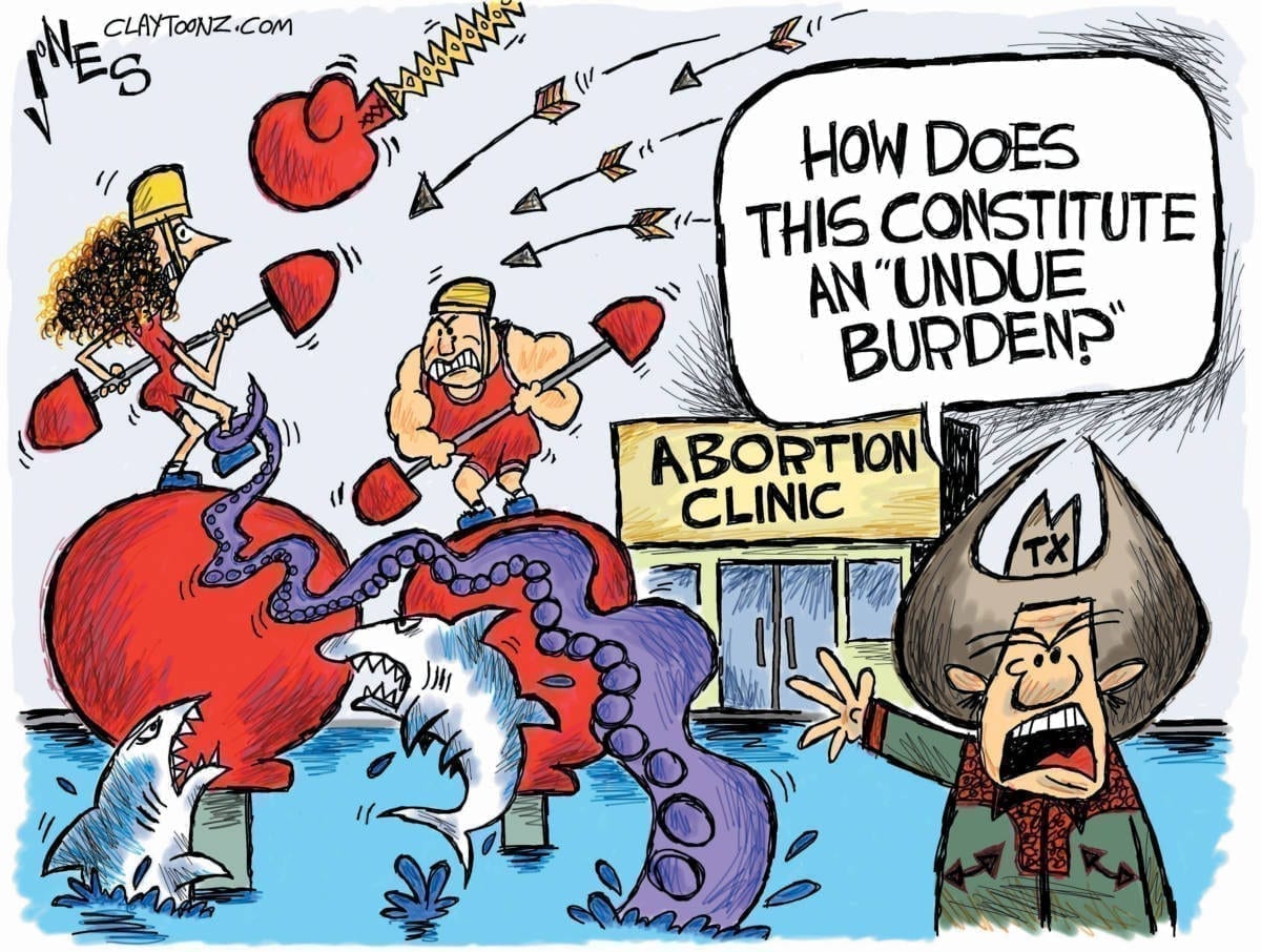 texas abortion political cartoon