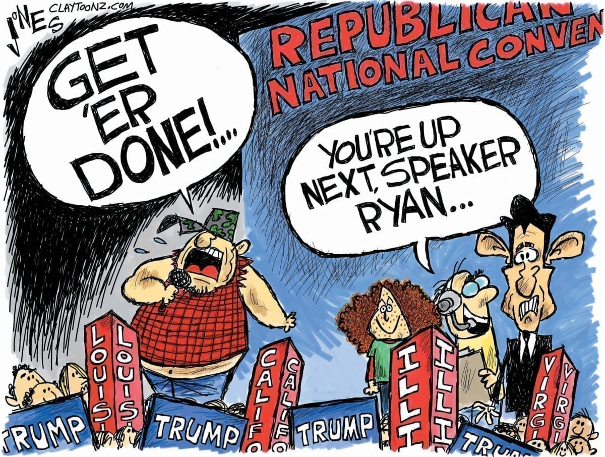Paul Ryan Republican National Convention political cartoon