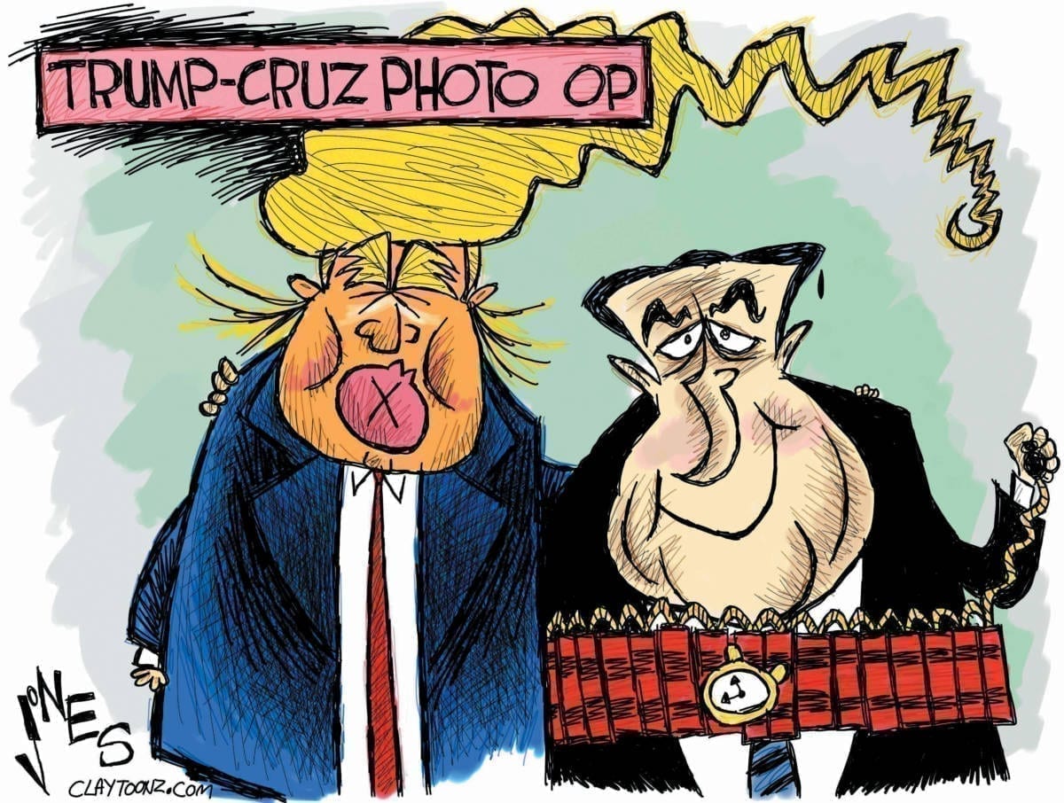 Ted Cruz Donald Trump political cartoon