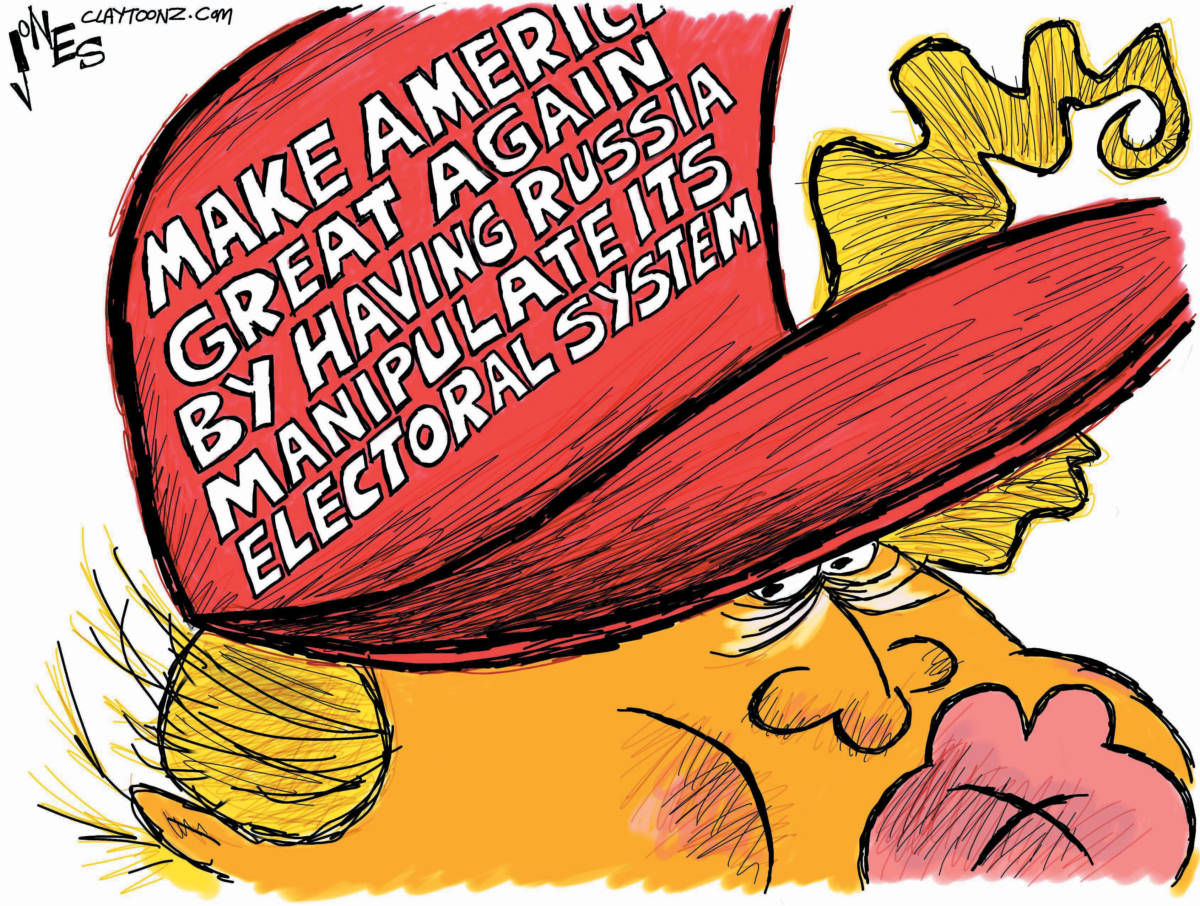 Donald Trump treason political cartoon
