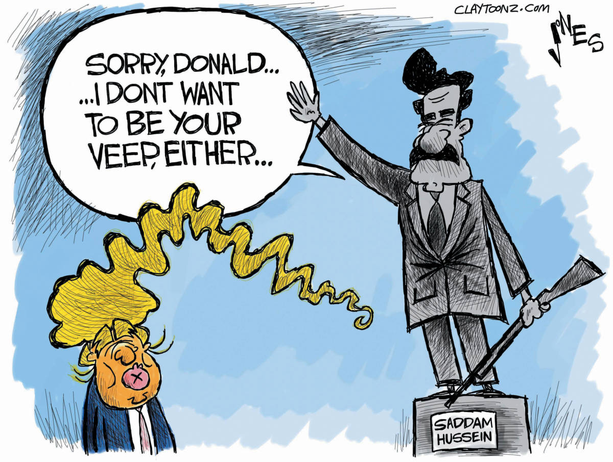 Donald Trump dictator political cartoon