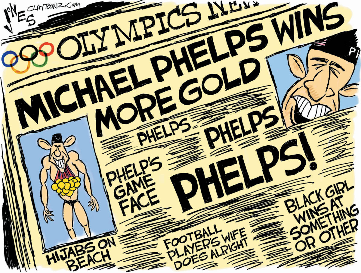 Olympics sexism political cartoon