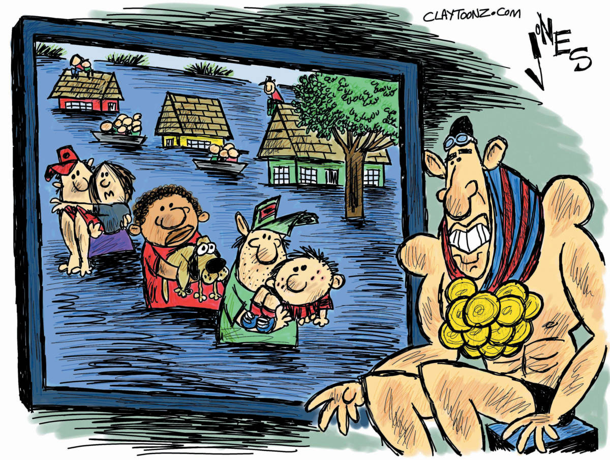 Louisiana flood political cartoon