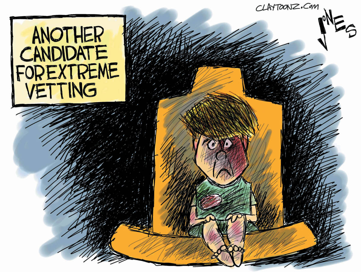 political cartoon-extreme-vetting