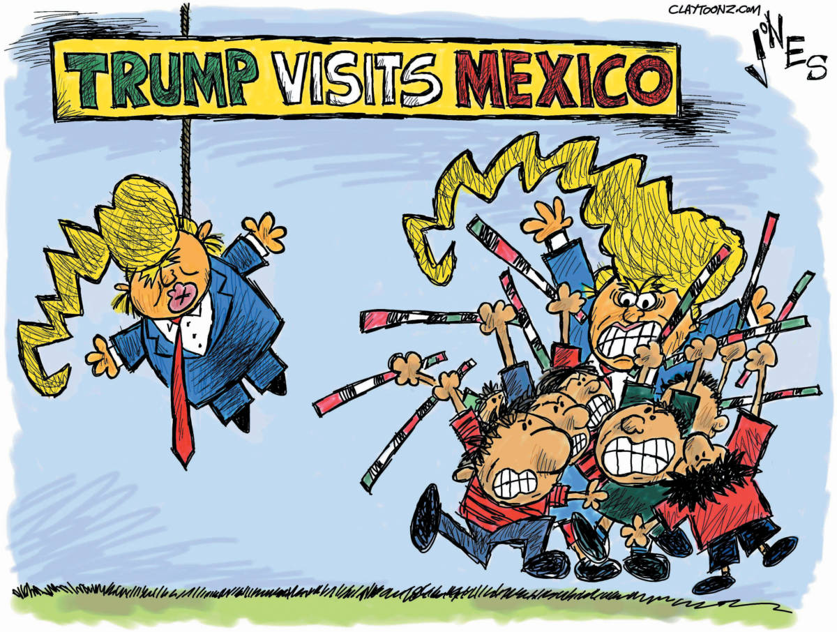 political cartoon donald trump mexico