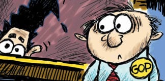 CARTOON: “I Ran With Hypocrisy” iran hostages ransom political cartoon