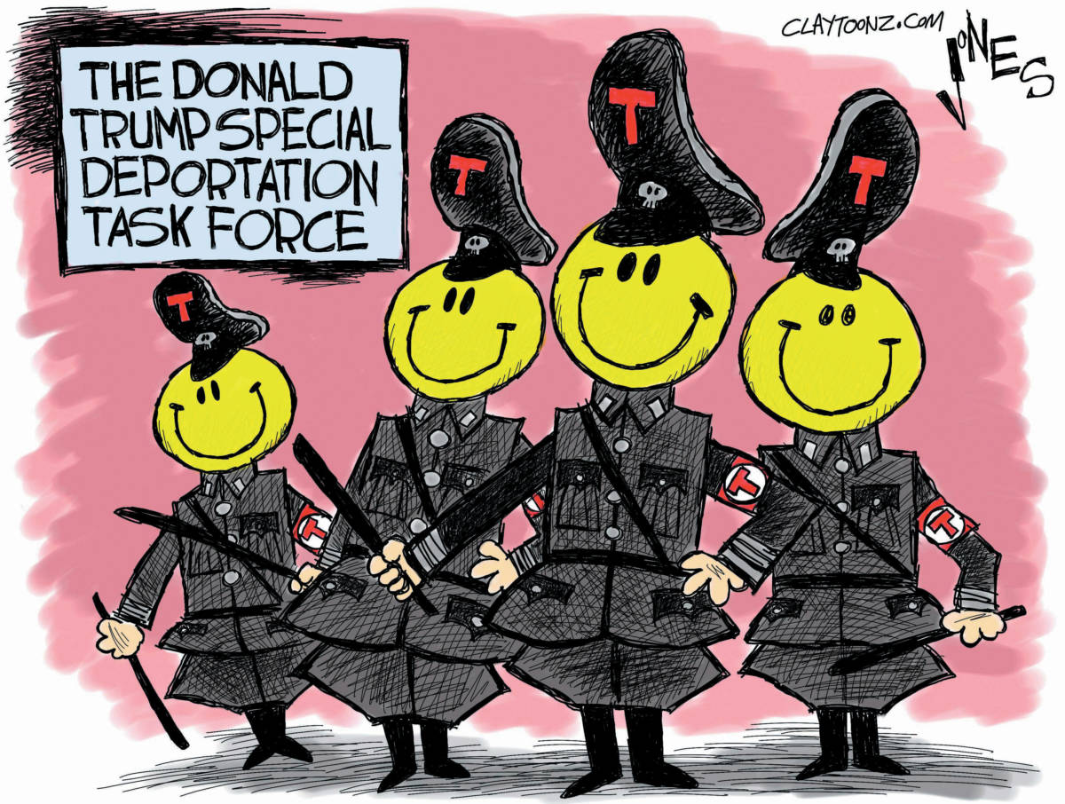 donald trump deportation political cartoon