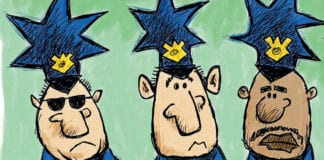 CARTOON: “Good Cop, Good Cop, Good Cop, Whoops!” charlotte tulsa police political cartoon